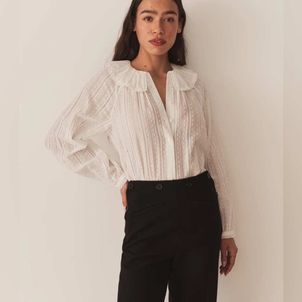 Doen White Button Down Shirt